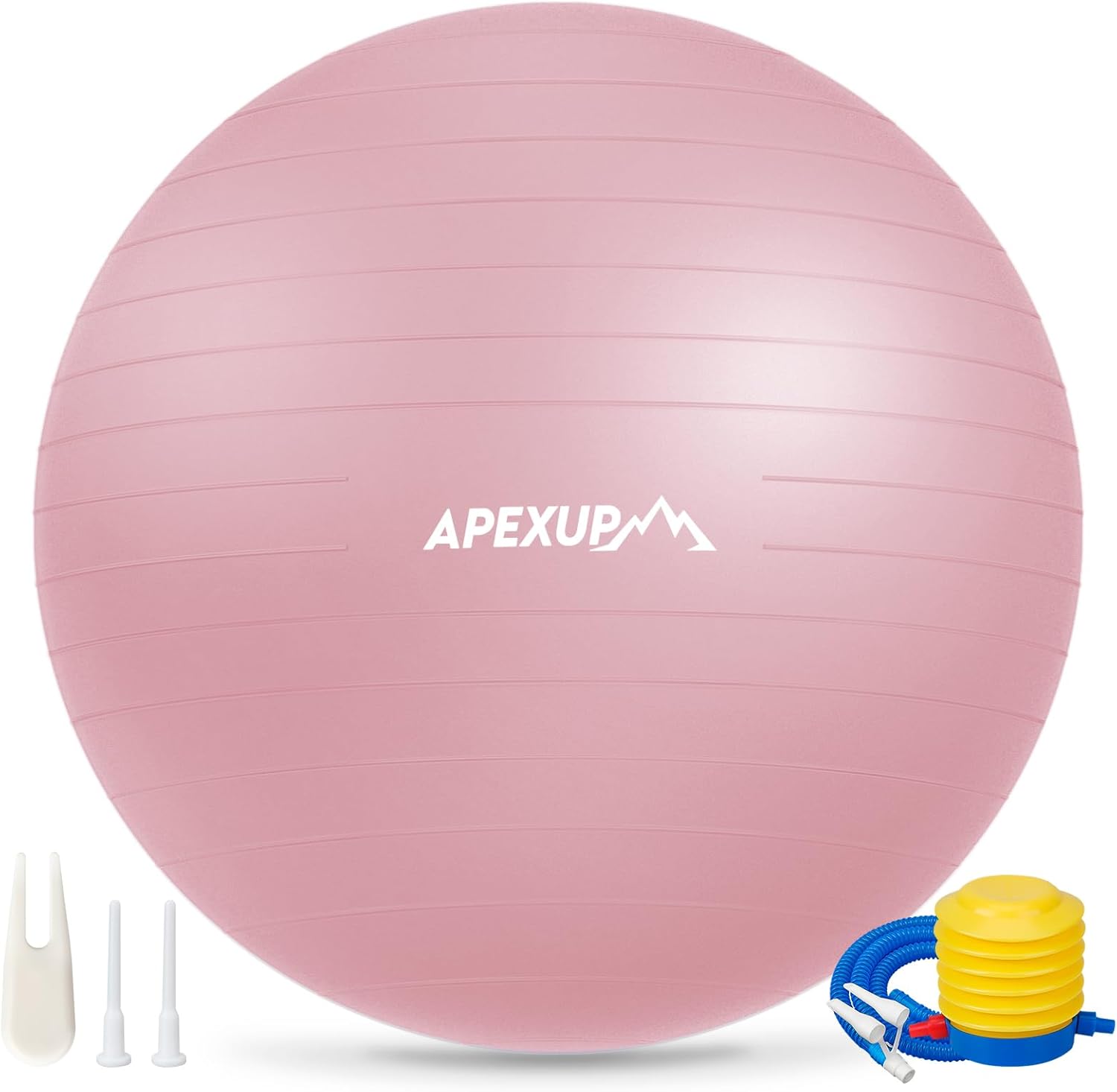 APEXUP Yoga Ball Exercise Ball Anti Slip Heavy Duty for Fitness, Balance & Core Workout, Balance Training, Pregnancy & Physical Therapy, 5 Sizes