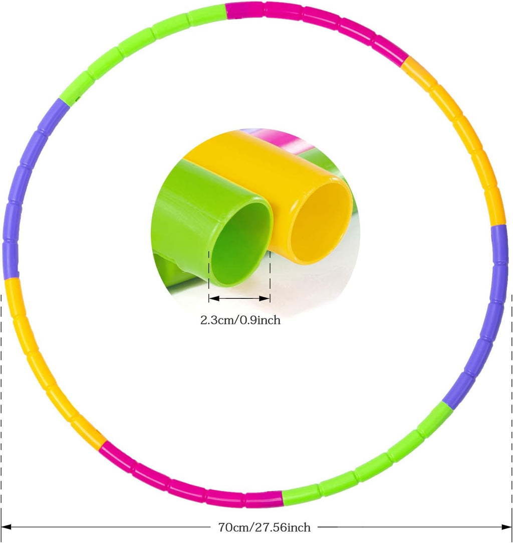 Kids Exercise Hoop Detachable & Size Adjustable Hoop Professional Ring for Kids Party Games