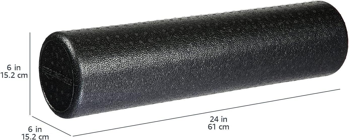 Basics High Density Foam Roller for Exercise and Recovery, 24 Inches, Black