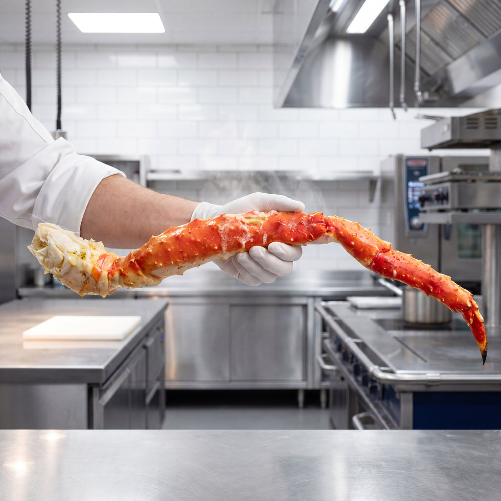 Colossal King Crab Legs – Wild-Caught, Pre-Cooked, Frozen – Sustainably Sourced Red King Crab from Norway